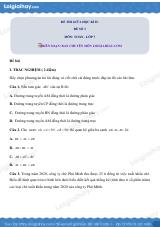 Đề thi giữa kì 2 Toán 7 - Đề số 1 - Cánh diều